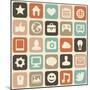 Pattern With Social Media Icons-venimo-Mounted Art Print