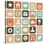 Pattern With Social Media Icons-venimo-Stretched Canvas