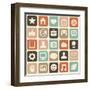 Pattern With Social Media Icons-venimo-Framed Art Print