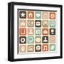 Pattern With Social Media Icons-venimo-Framed Art Print