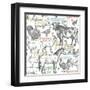Pattern with Vintage Farm Animals-mamita-Framed Art Print
