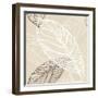 pattern3    leaves, neutral, floral-Robbin Rawlings-Framed Art Print