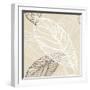 pattern3    leaves, neutral, floral-Robbin Rawlings-Framed Art Print