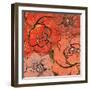 Pattern8    floral, blossom, tropical, red-Robbin Rawlings-Framed Art Print