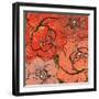 Pattern8    floral, blossom, tropical, red-Robbin Rawlings-Framed Art Print