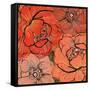 Pattern8    floral, blossom, tropical, red-Robbin Rawlings-Framed Stretched Canvas