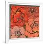 Pattern8    floral, blossom, tropical, red-Robbin Rawlings-Framed Premium Giclee Print