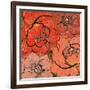 Pattern8    floral, blossom, tropical, red-Robbin Rawlings-Framed Premium Giclee Print