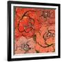 Pattern8    floral, blossom, tropical, red-Robbin Rawlings-Framed Premium Giclee Print