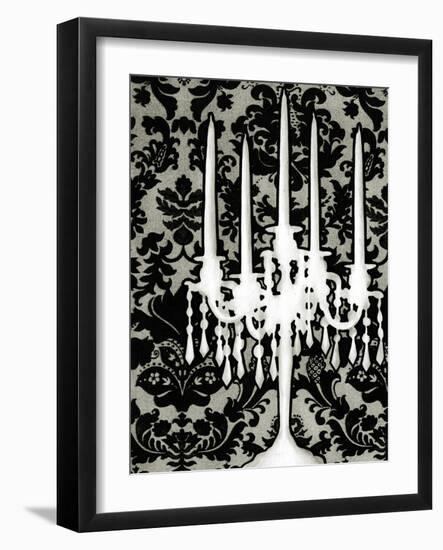 Patterned Candelabra I-Ethan Harper-Framed Art Print