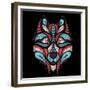 Patterned Colored Head of the Wolf. African / Indian / Totem / Tattoo Design. it May Be Used for De-Sunny Whale-Framed Premium Giclee Print