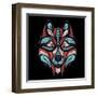 Patterned Colored Head of the Wolf. African / Indian / Totem / Tattoo Design. it May Be Used for De-Sunny Whale-Framed Art Print