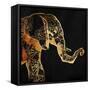 Patterned Elephant-OnRei-Framed Stretched Canvas