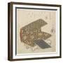 Patterned Folder for Horinouchi Circle, Mid 19th Century-Yashima Gakutei-Framed Giclee Print