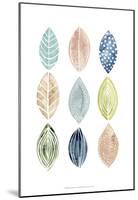 Patterned Leaves II-Grace Popp-Mounted Art Print