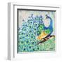 Patterned Peacock I-Paul Brent-Framed Art Print