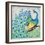 Patterned Peacock I-Paul Brent-Framed Art Print