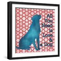 Patterned Pets Dog I-Paul Brent-Framed Art Print