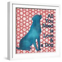 Patterned Pets Dog I-Paul Brent-Framed Art Print