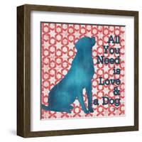 Patterned Pets Dog I-Paul Brent-Framed Art Print