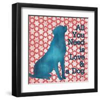 Patterned Pets Dog I-Paul Brent-Framed Art Print