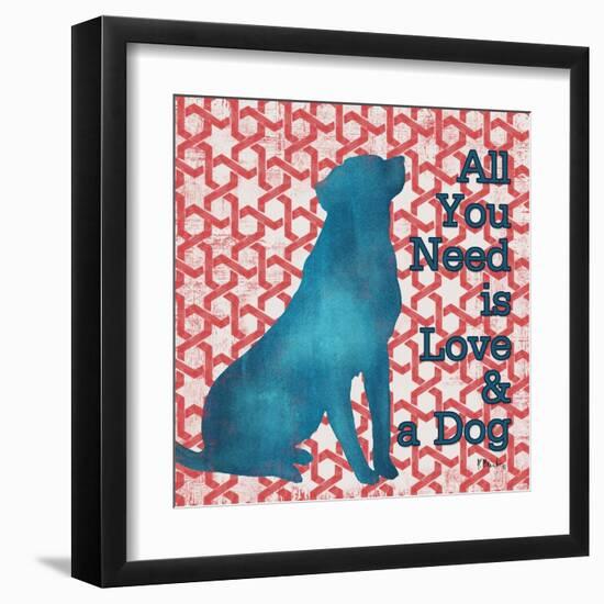 Patterned Pets Dog I-Paul Brent-Framed Art Print