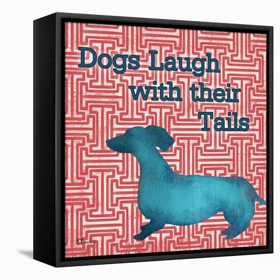 Patterned Pets Dog IV-Paul Brent-Framed Stretched Canvas