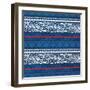 Patterned Sea-Jace Grey-Framed Art Print