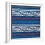 Patterned Sea-Jace Grey-Framed Art Print