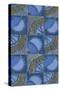 Patterned Squares of Blue and Gray-Found Image Press-Stretched Canvas