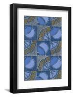 Patterned Squares of Blue and Gray-Found Image Holdings Inc-Framed Photographic Print