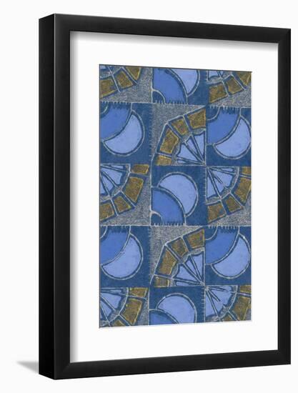 Patterned Squares of Blue and Gray-Found Image Holdings Inc-Framed Photographic Print