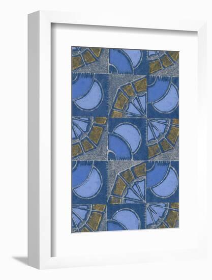 Patterned Squares of Blue and Gray-Found Image Holdings Inc-Framed Photographic Print