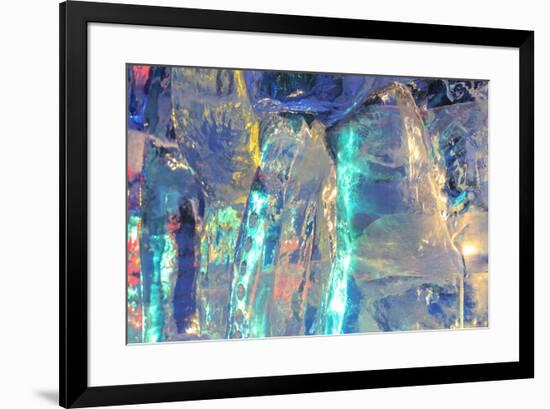 Patterns and textures of ice blocks near Fairbanks, Alaska, USA-Stuart Westmorland-Framed Premium Photographic Print