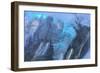 Patterns and textures of ice blocks near Fairbanks, Alaska, USA-Stuart Westmorland-Framed Photographic Print