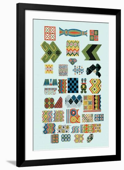 Patterns from Egyptian Ceilings-J. Gardner Wilkinson-Framed Art Print