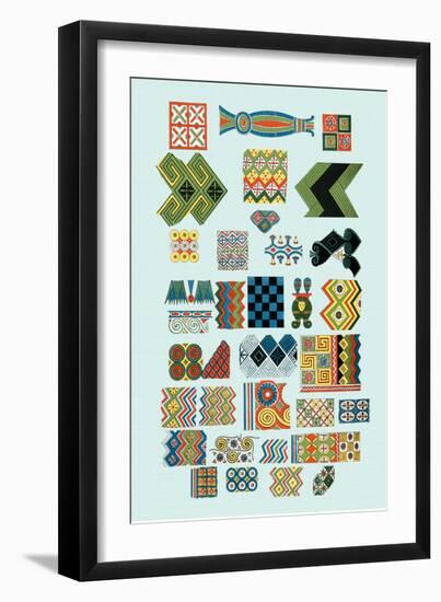Patterns from Egyptian Ceilings-J. Gardner Wilkinson-Framed Art Print