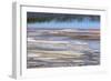 Patterns in bacterial mat around Grand Prismatic spring, Midway Geyser Basin, Yellowstone NP, WY-Adam Jones-Framed Photographic Print