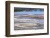 Patterns in bacterial mat around Grand Prismatic spring, Midway Geyser Basin, Yellowstone NP, WY-Adam Jones-Framed Photographic Print