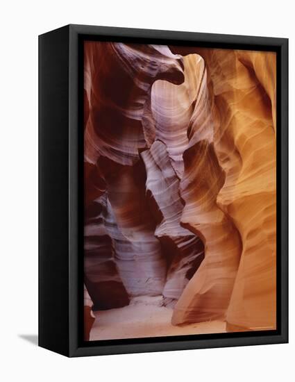 Patterns in Eroded Rocks, Upper Antelope Canyon (Slot Canyon), Page, Arizona, USA-Roy Rainford-Framed Stretched Canvas