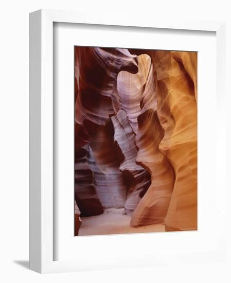 Patterns in Eroded Rocks, Upper Antelope Canyon (Slot Canyon), Page, Arizona, USA-Roy Rainford-Framed Photographic Print