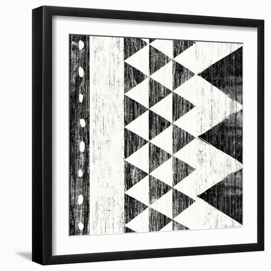 Patterns of the Savanna I No Gray BW-Moira Hershey-Framed Art Print