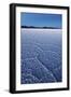 Patterns on Surface of Salar De Uyuni before Sunrise, Bolivia-James Brunker-Framed Photographic Print