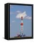 Patterson Uti Oil Drilling Rig Along Highway 200 West of Killdeer, North Dakota, USA-David R. Frazier-Framed Stretched Canvas