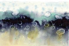 Abstract Blue Teal Gold 4-Patti Bishop-Art Print