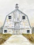 White Barn Gray Trim 2-Patti Bishop-Art Print