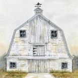 White Barn Gray Trim 2-Patti Bishop-Art Print