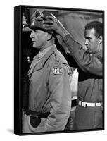 "Patton" by Franklin Schaffner with George C. Scott, 1970 (b/w photo)-null-Framed Stretched Canvas