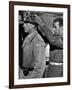 "Patton" by Franklin Schaffner with George C. Scott, 1970 (b/w photo)-null-Framed Photo