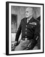 "Patton" by Franklin Schaffner with George C. Scott, 1970 (b/w photo)-null-Framed Photo